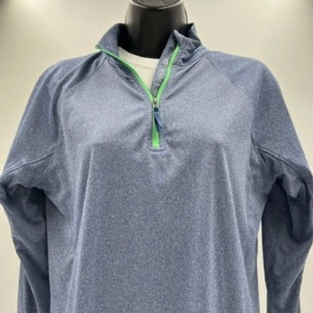 Vineyard‎ Vines Performance Womens XL Blue Heathered Quarter Zip Pullover Top